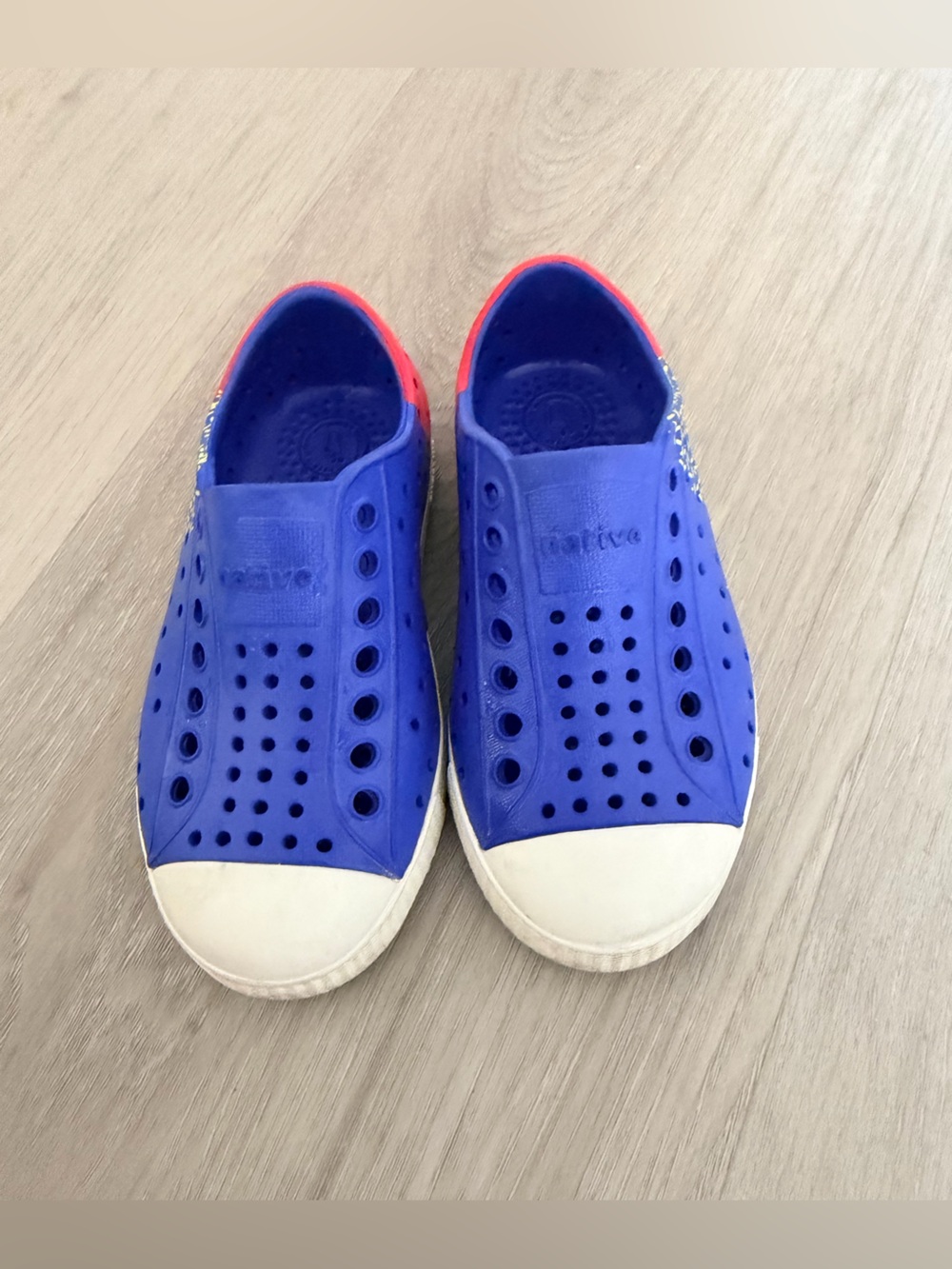 Kids Native Jefferson Sugarlite block slip on shoes